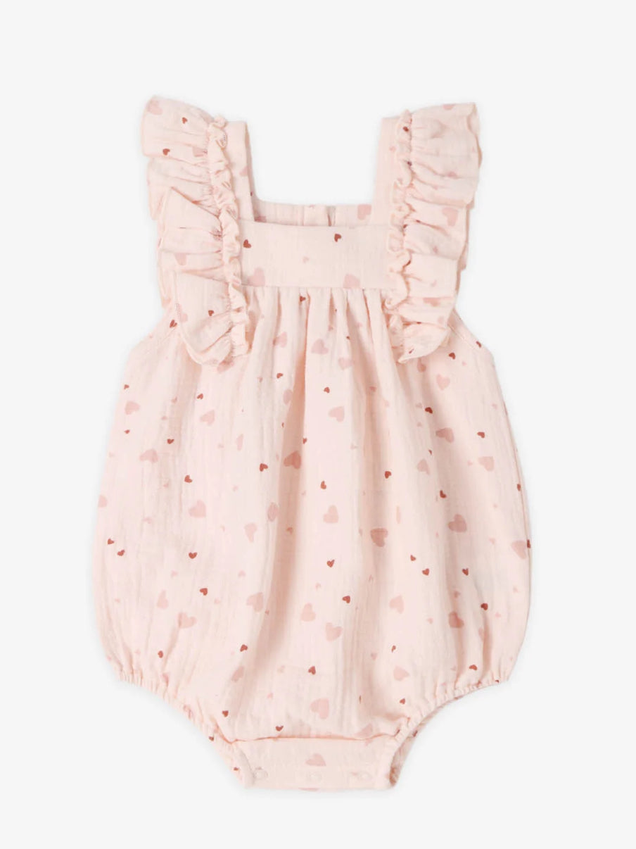 Maya Romper- Heart Confetti
