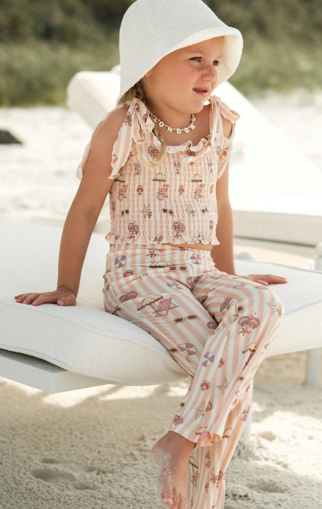 Beach Day Cropped Flare Set