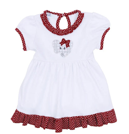 Crimson Cutie Ruffle Dress
