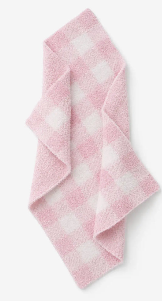 Bliss Gingham Mini Blanket- Pink