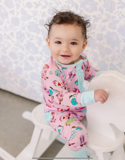 Girlie Boots Ruffle Romper