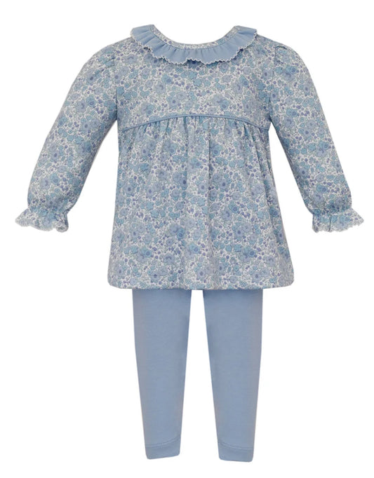 Blue Liberty Knit Tunic with Leggings