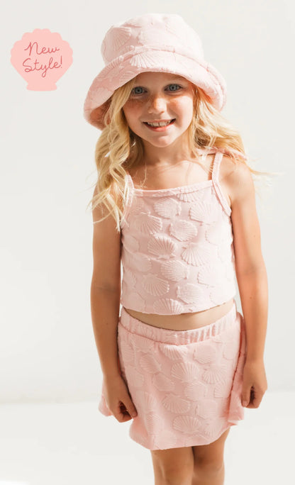 Pink Seashell Terry Tank Skort Set