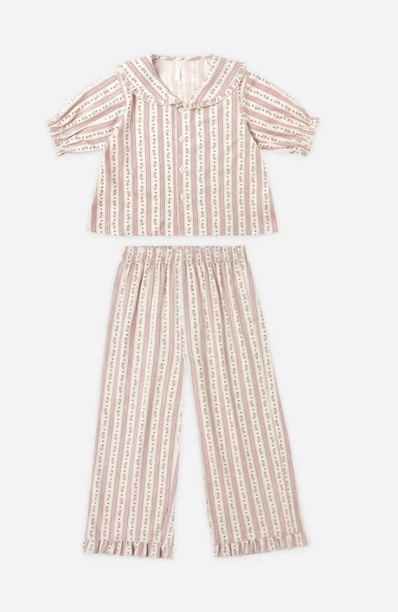 Ruffle Pajamas- Candy Cane Stripe