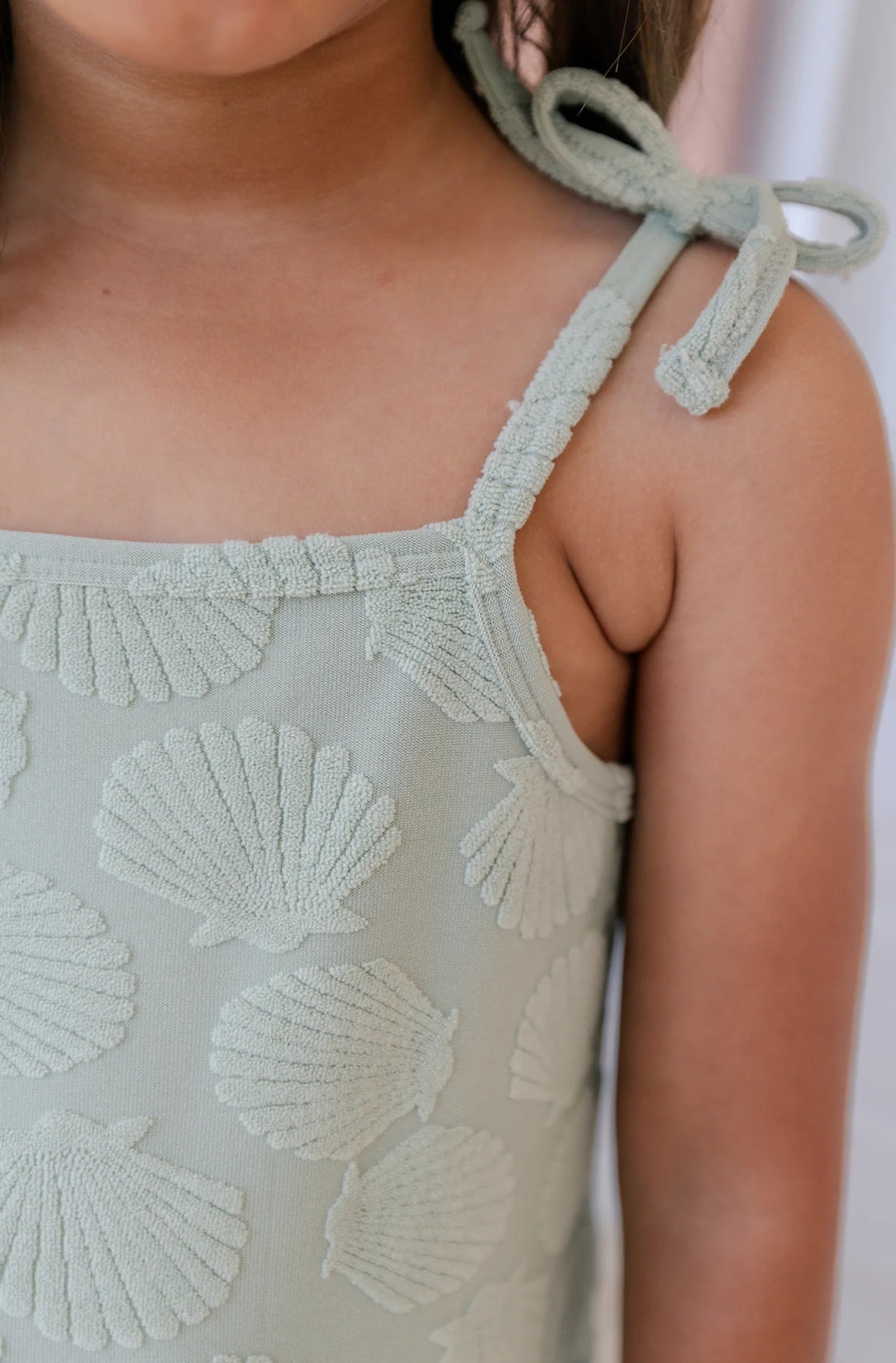 Green Seashell Terry Tank Dress