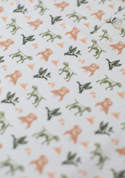 Youth Performance Polo- Mallard Duck Dog
