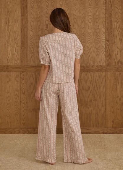 Ruffle Pajamas- Candy Cane Stripe