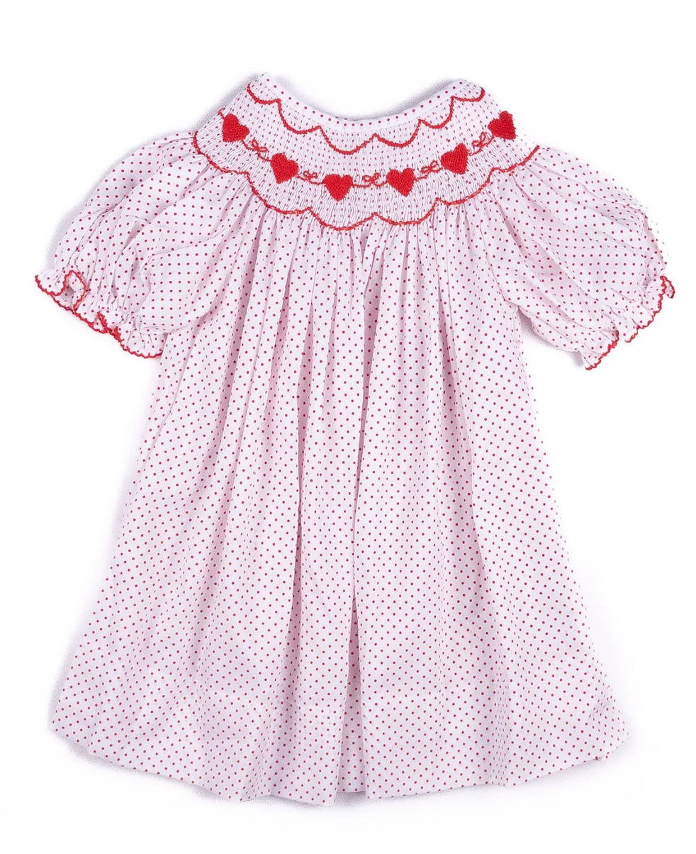 Hearts Red Bitty Dot Dress