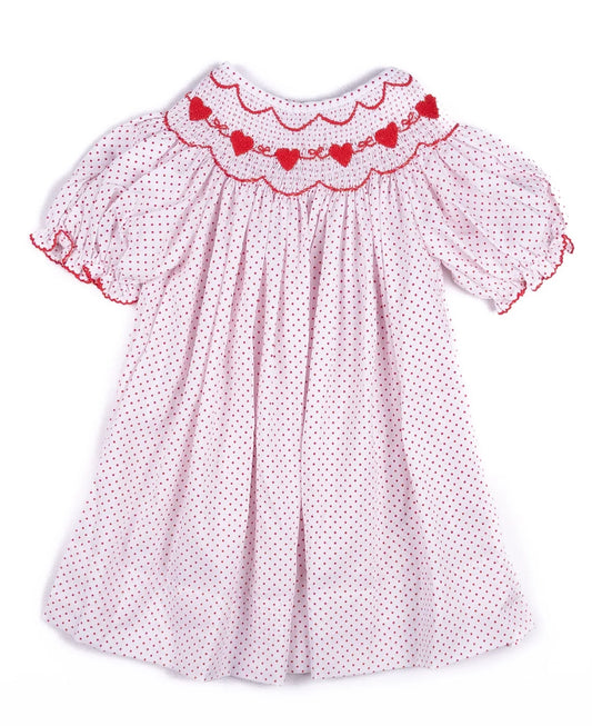 Hearts Red Bitty Dot Dress