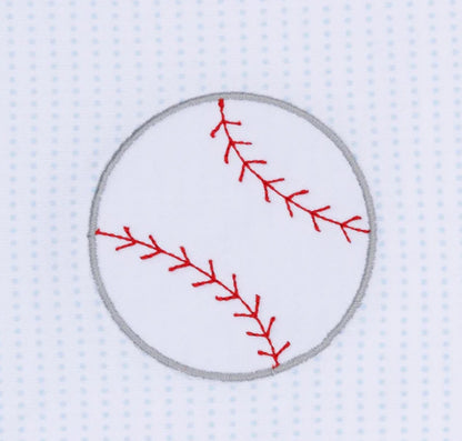 Tiny Slugger Appliqué Footie By Magnolia Baby