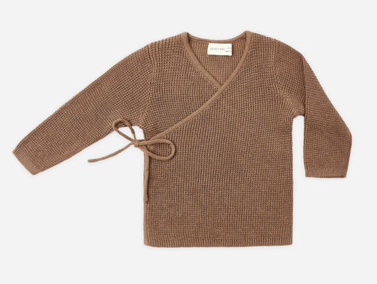 Knit Wrap Top- Cocoa