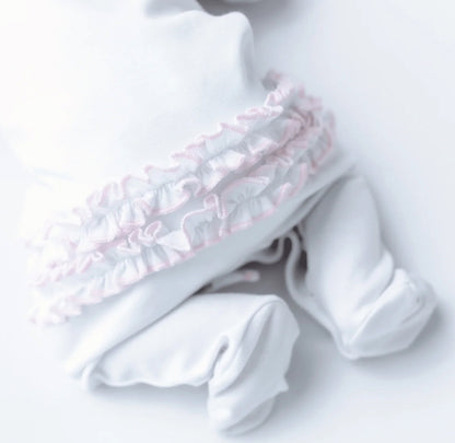 Little Golfer Ruffle Footie- Pink