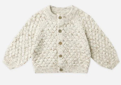 Bubble Knit Cardigan- Natural Confetti