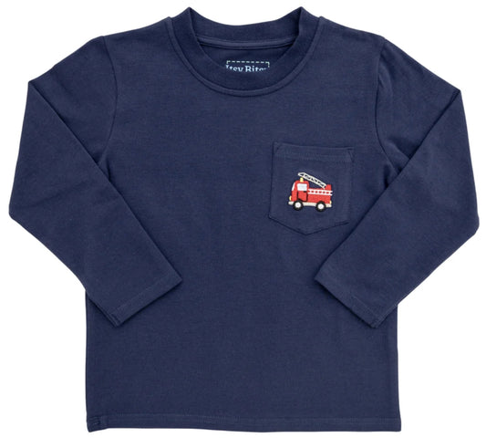 Fire Truck Pocket Tee