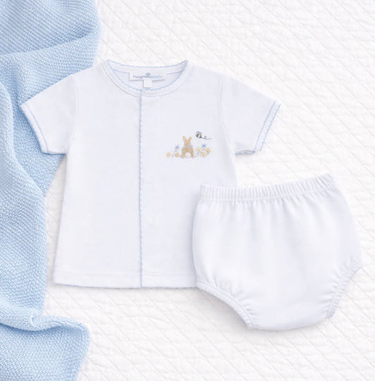 Bunny’s Basket Diaper Cover Set- Light Blue