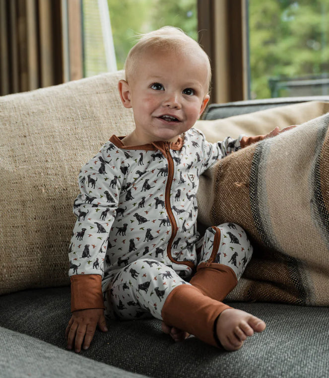 Baby Zip Up- Ducks and Dogs