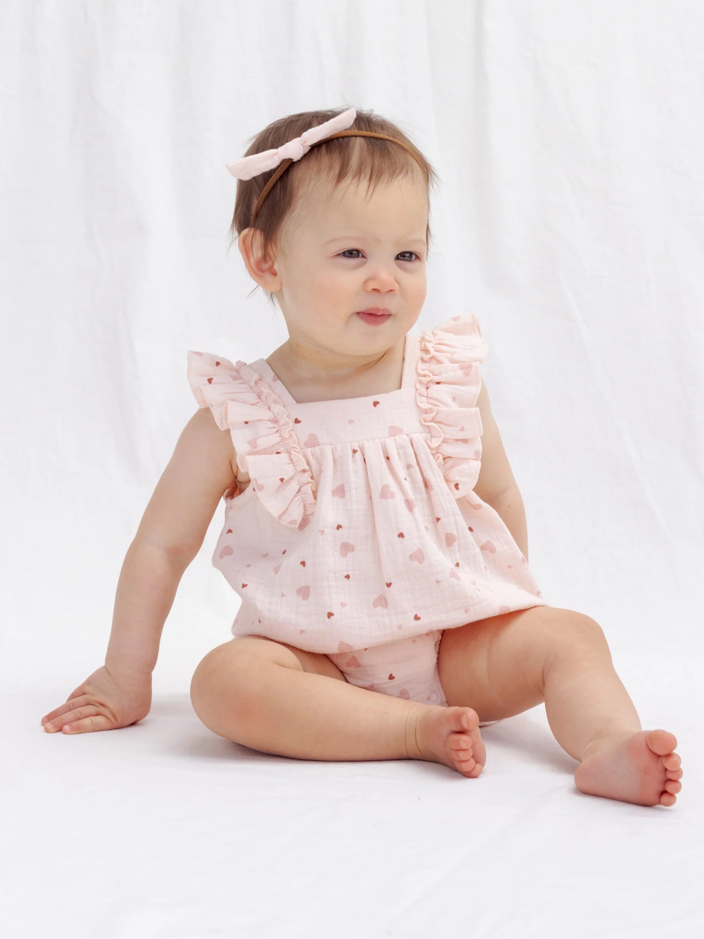 Maya Romper- Heart Confetti