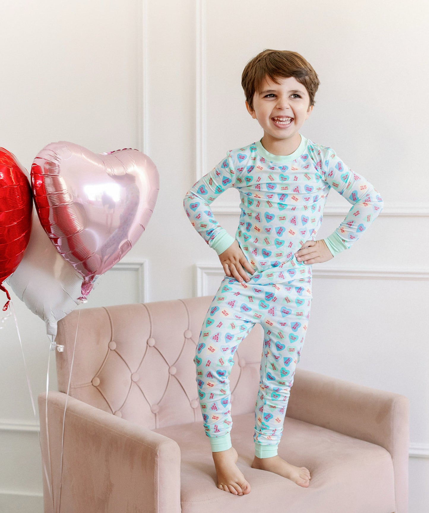 Blue Convo Heart Jammie Set
