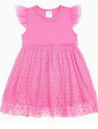 Raspberry Rhinestone Tutu Dress