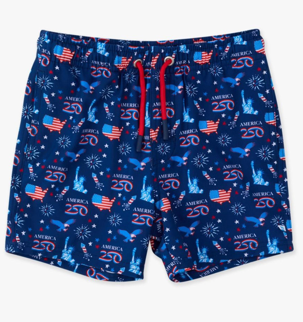 Red White Boom performance Court Short