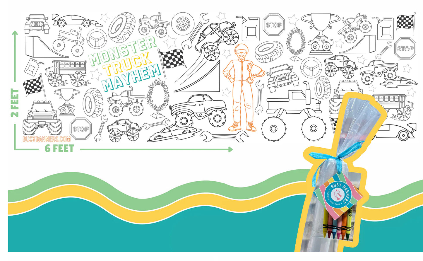 Monster Truck Mayhem- Busy Banner