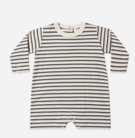 Long Sleeve Romper- Vintage Stripe