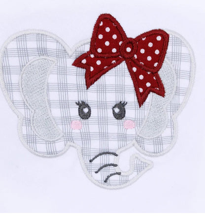 Crimson Cutie Appliqué Ruffle Bubble