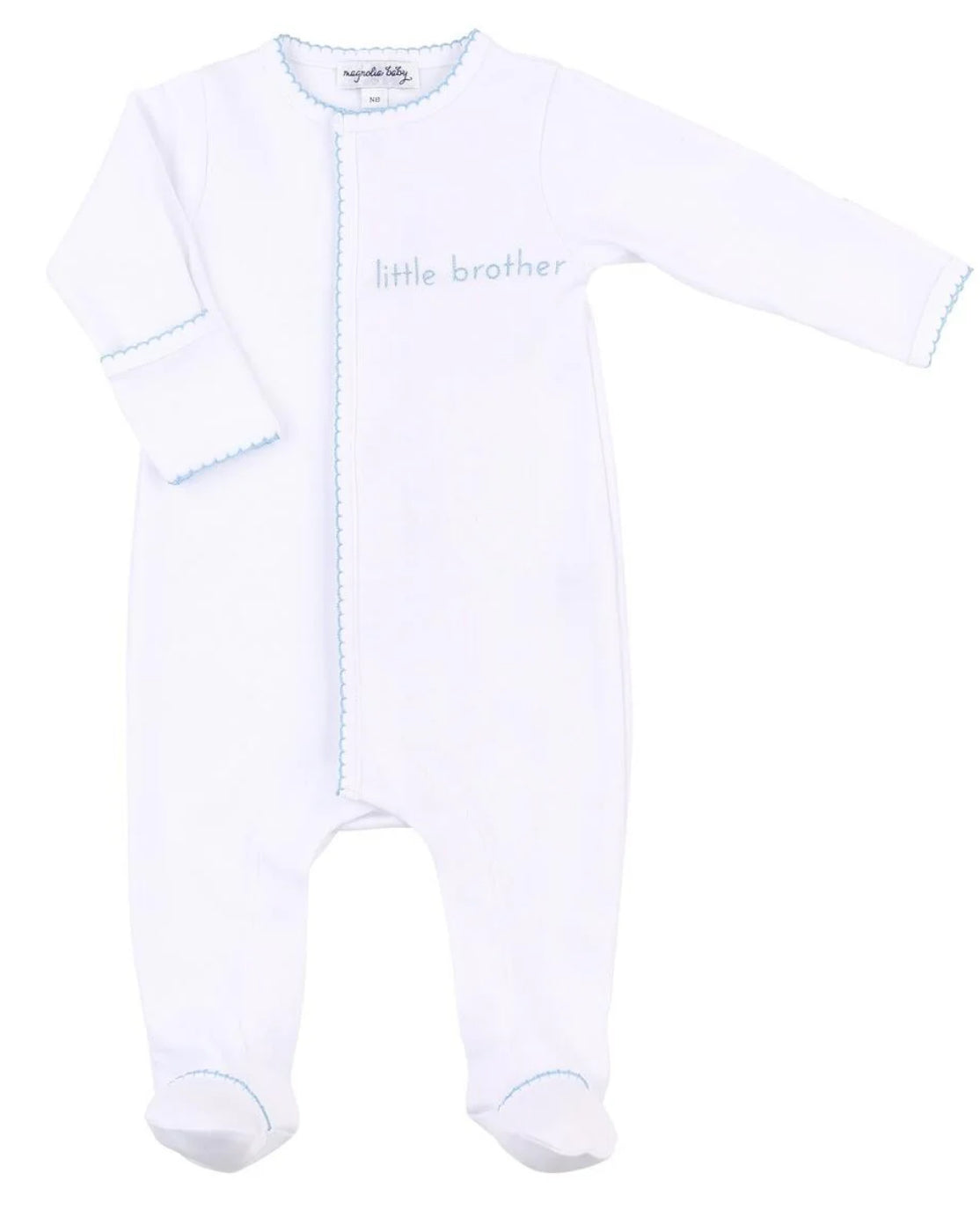 Little Brother Embroidered Footie