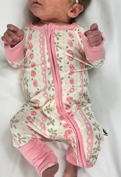 Meadow Dreams- Zipper Footie Pajamas