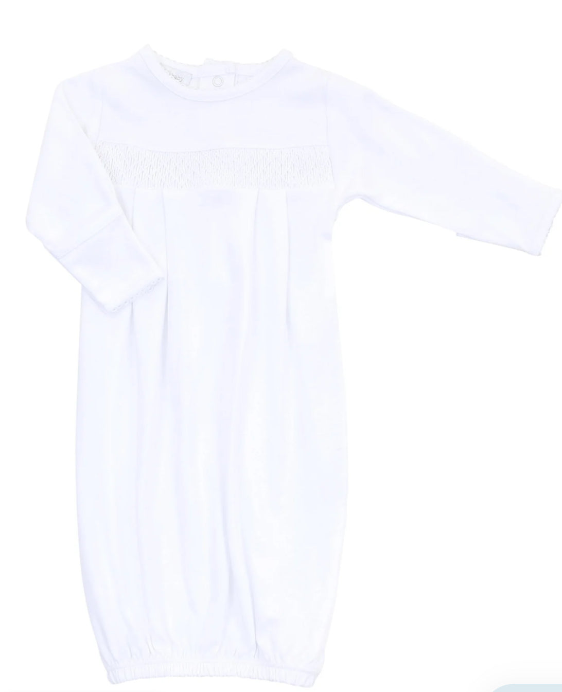 Smocked Gown with White Trim