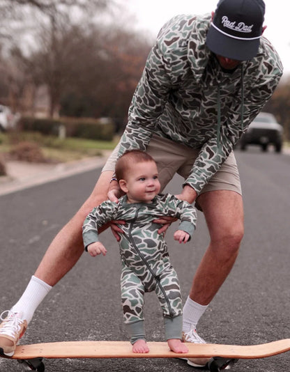 Baby Zip Up- Retro Duck Camo