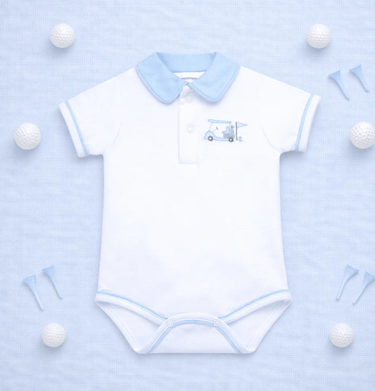 Little Golfer Collared Bodysuit