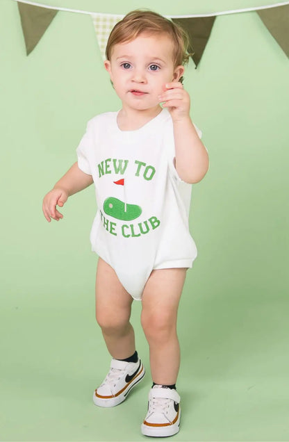 New To The Club Patch Romper
