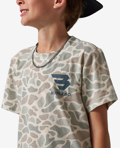 Youth Vintage Washed Tee - God's Glory - Classic Deer Camo