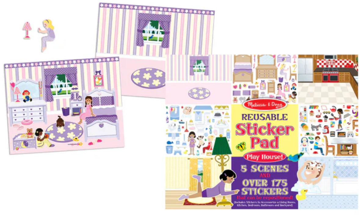 Reusable Sticker Pad- Playhouse