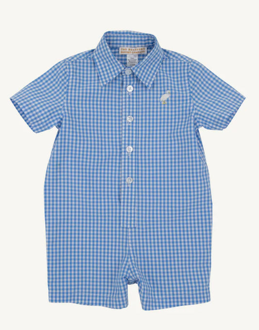 Sir Proper Romper- Woven yarn