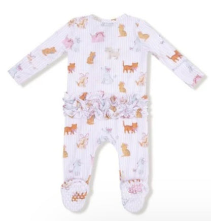 Fancy Pets- 2 Way Zipper Ruffle Back Footie