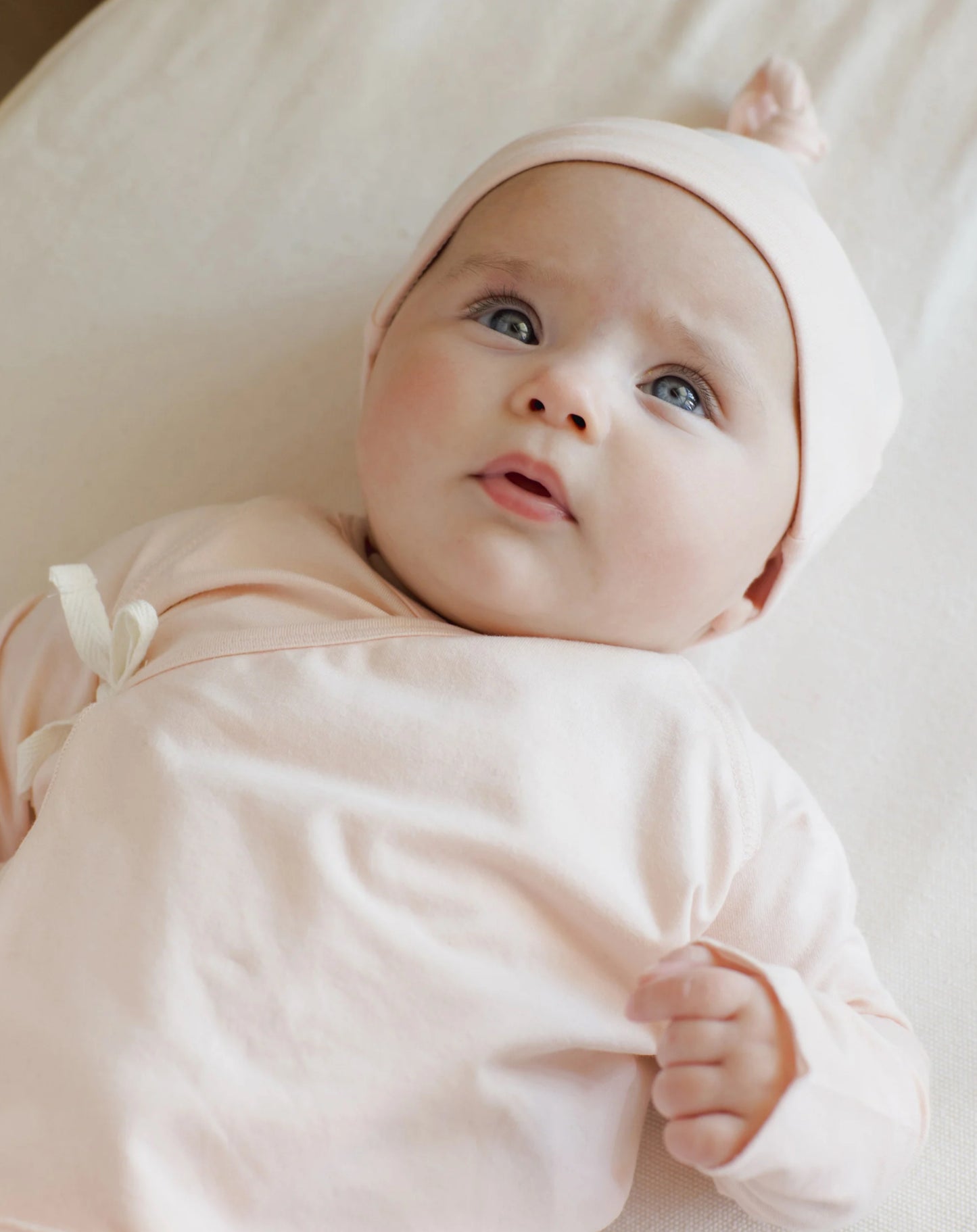 Knotted Baby Hat- Petal