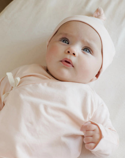 Knotted Baby Hat- Petal