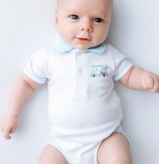 Little Golfer Collared Bodysuit