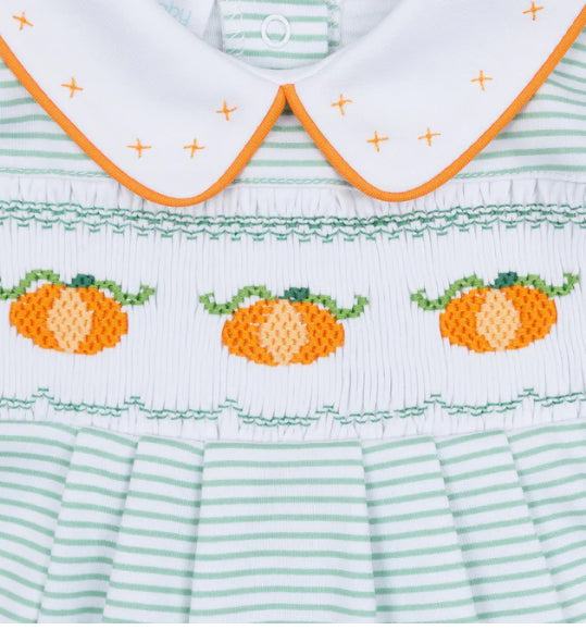 Lil’ Pumpkins Smocked Long Sleeve Boy Bubble