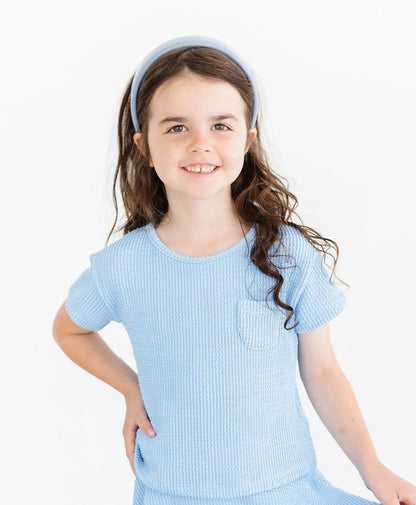 Sky Blue Scrunchy Pocket Tee