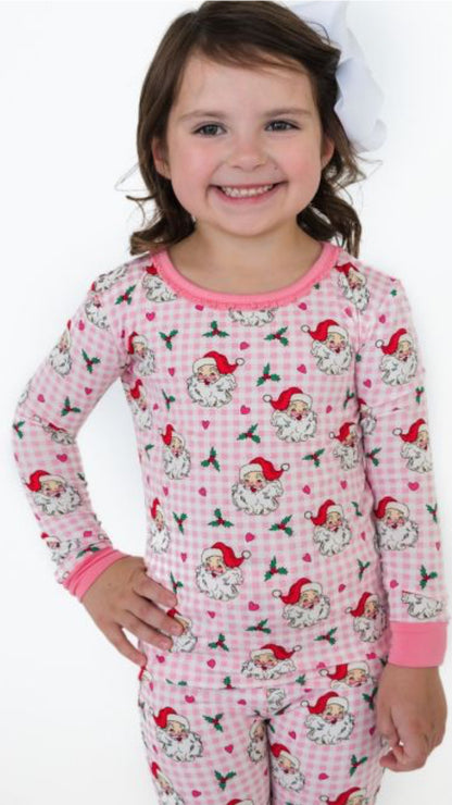Dear Santa Ruffle Long Sleeve Pajama Set