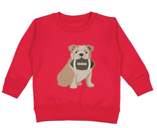 Bulldog Football Patch Sweatshirt