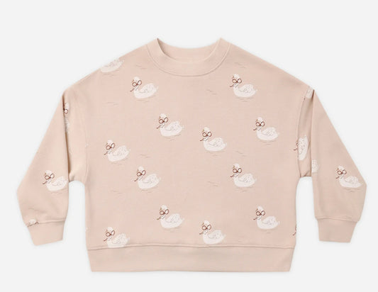 Boxy Pullover Swans
