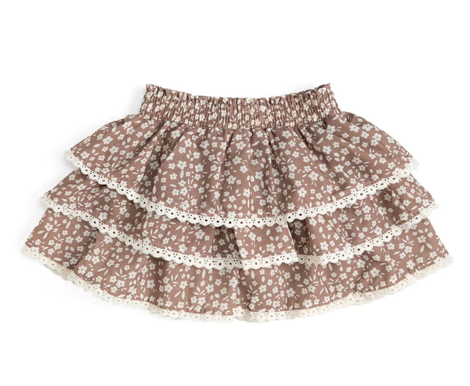 Mocha Floral Skort
