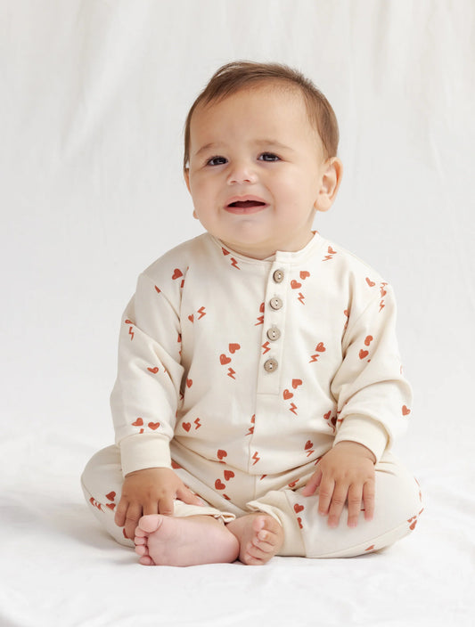 Relaxed Jumpsuit- Electric Heart