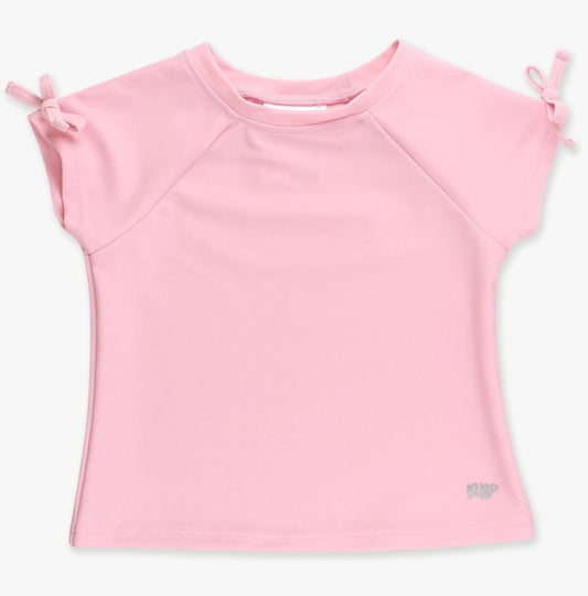 Active Raglan Bow Shirt- Pink