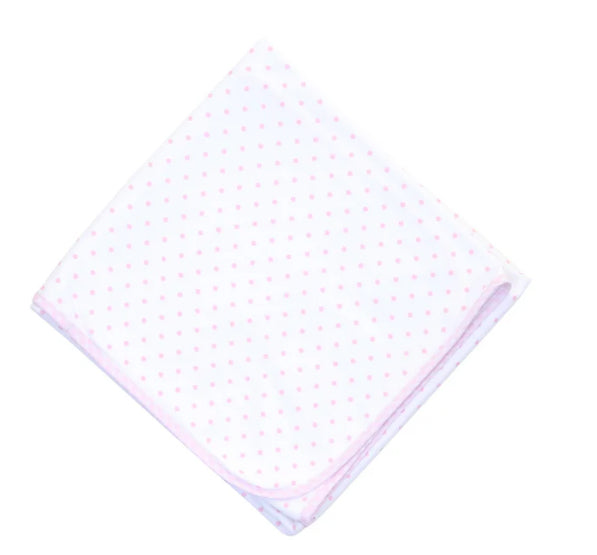 Gingham Dots Receiving Blanket