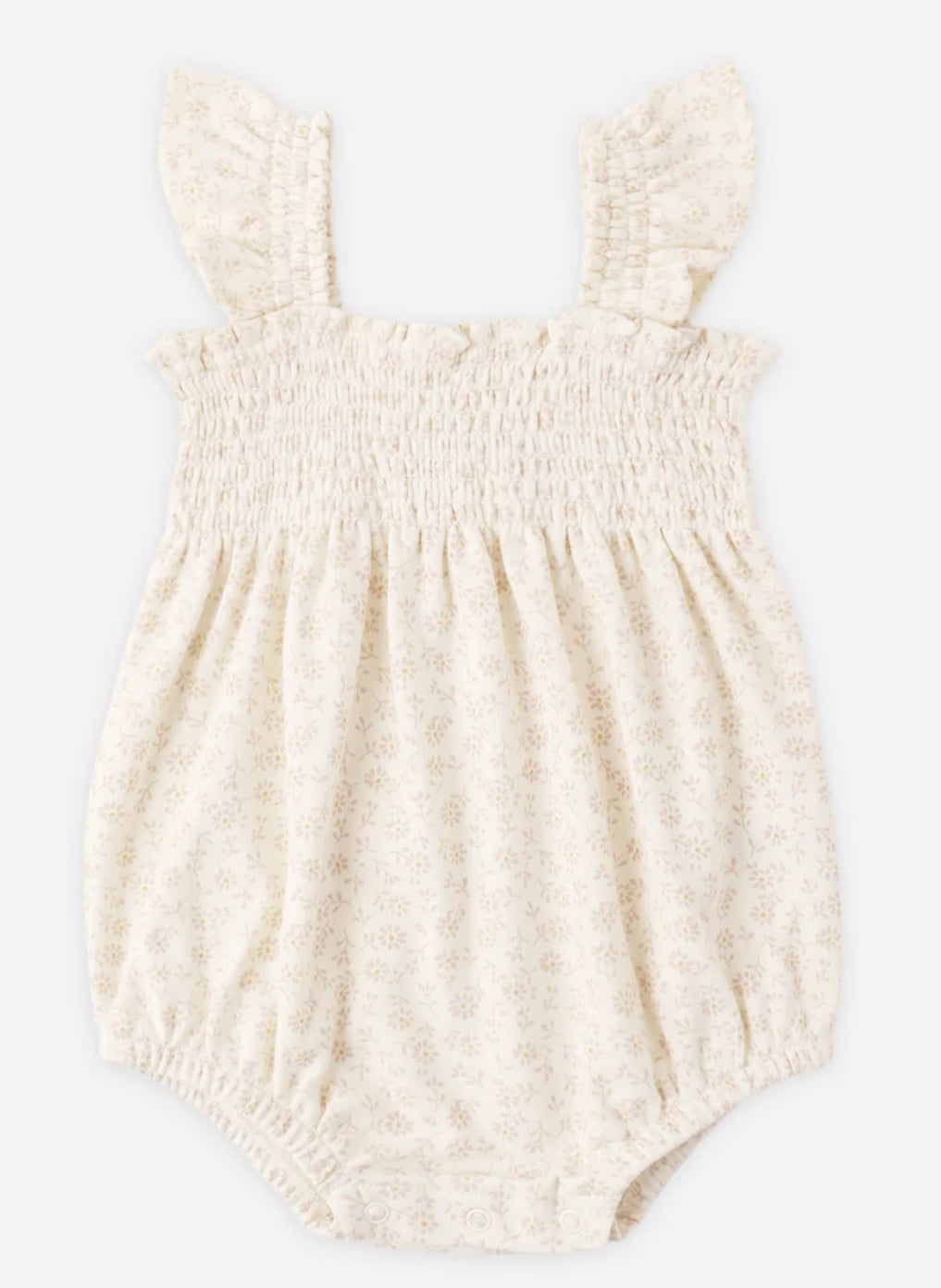 Smocked Ruffle Sleeve Romper- Ditsy
